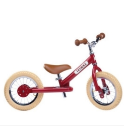 Image de Trybike 2-wieler loopfiets staal vintage rood