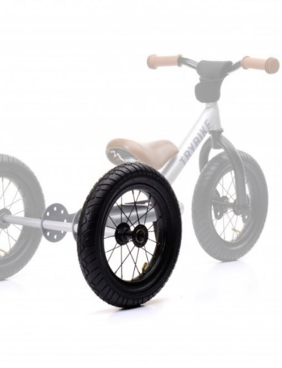 Afbeeldingen van Trybike Steel - Ombouwwiel voor stalen fiets, zwarte band  