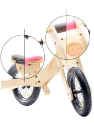 Picture of Trybike, zadelhoes en kinbeschermer roze voor loopfiets hout