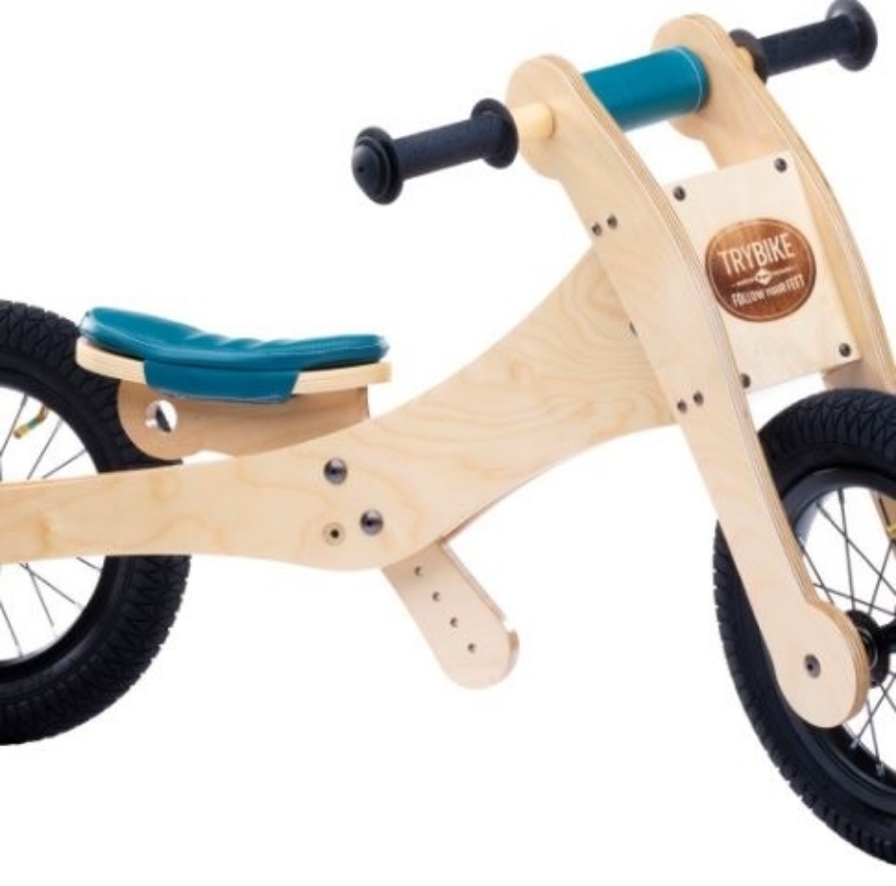 Picture of Trybike, zadelhoes en kinbeschermer blauw voor loopfiets hout