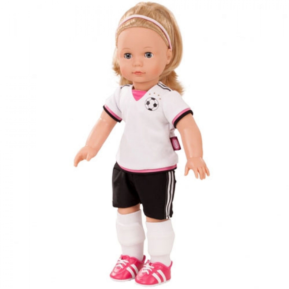 Bild von SALE!!!   Pop Jessica Soccer - Voetbal 46 cm Götz/Gotz Precious Day Girl