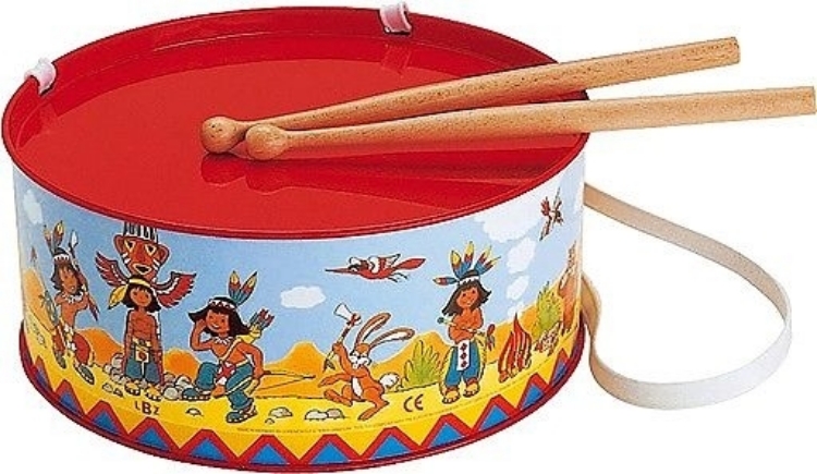Image de Blikken trommel Indiaan 20cm