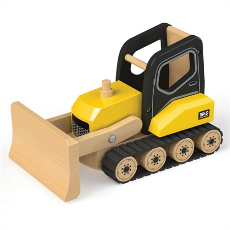 Afbeeldingen van Bulldozer hout 22 cm Tidlo
