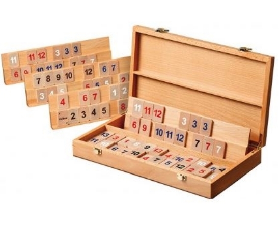 Afbeeldingen van Rummy Kubb spel hout in cassete - Philos