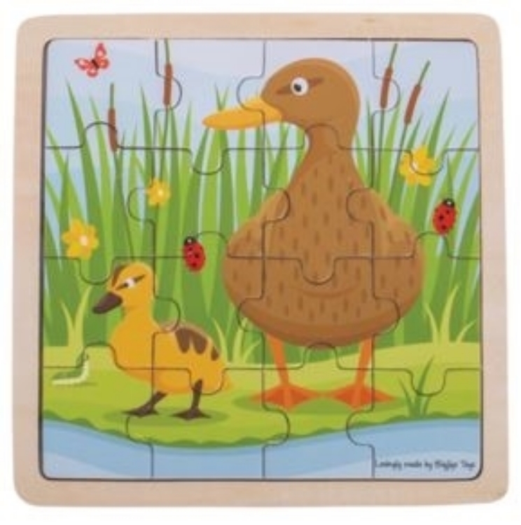 Bild von Legpuzzel Eenden in frame 16 stukjes 2jr+ Bigjigs