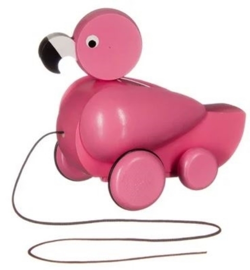 Afbeeldingen van Trekfiguur Flamingo roze