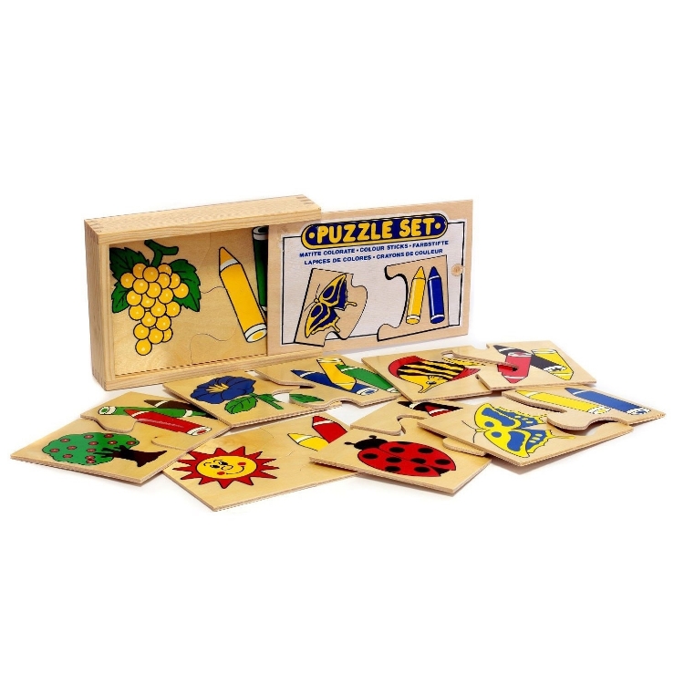 Picture of SALE!!!  Harmony Toys Puzzelset "kleurpotloden en plaatjes"