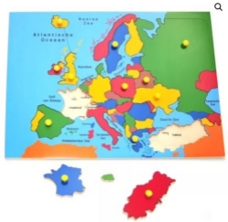 Bild von SALE!!!  Harmony Toys Knop- legpuzzel Europa 3+