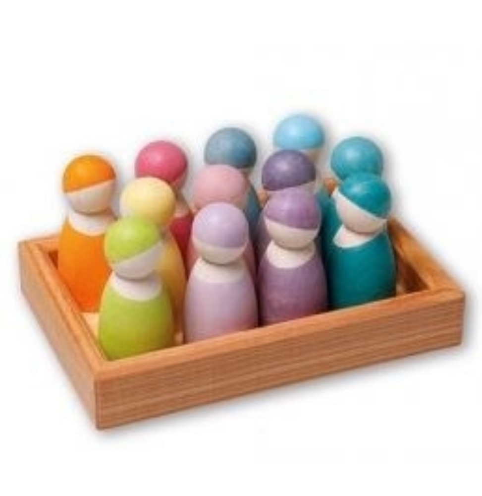 Picture of 12 regenboogvrienden set pastel Grimm's