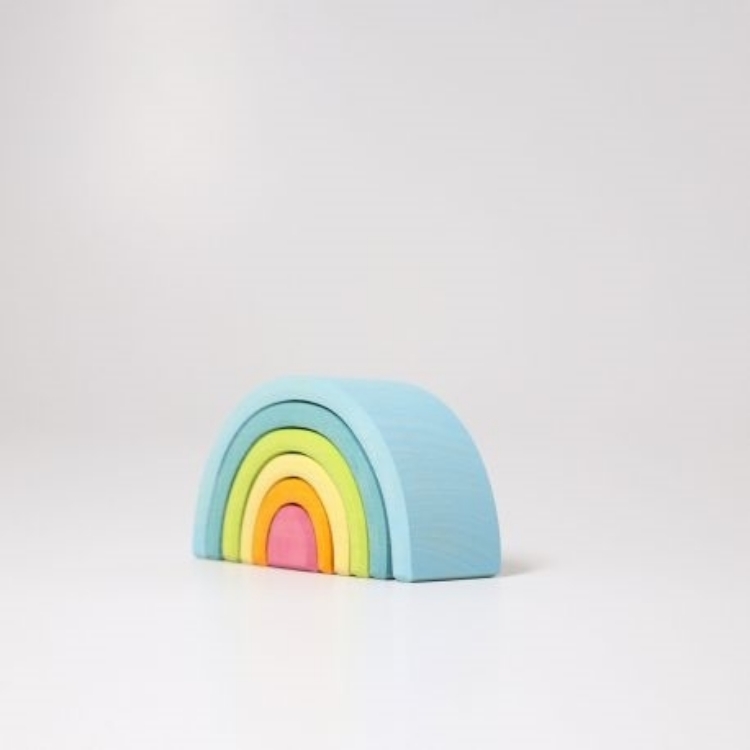 Image de Regenboog pastel mini 10,5 cm 6-delig Grimm's