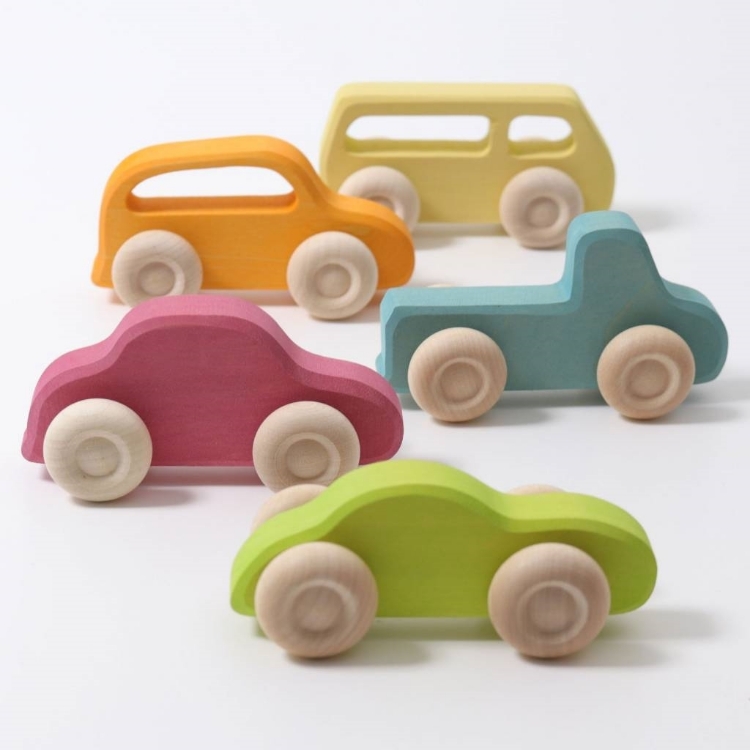 Image de Auto set Slimline gekleurd hout 5-delig Grimm's