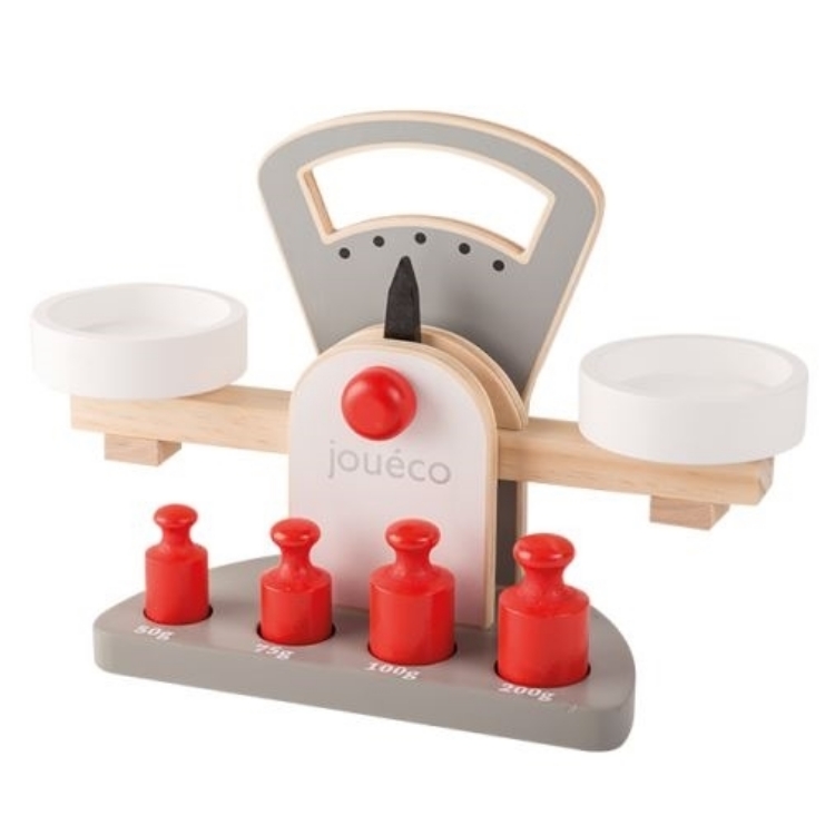Bild von Houten weegschaal met gewichtjes Joueco