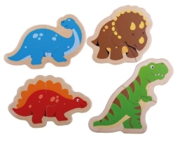 Image de Puzzels Dino's 4 x 2-delig 12m+ Bigjigs