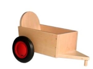 Bild von Aanhanger voor groene kinder-loopfiets beukenhout Van Dijk Toys