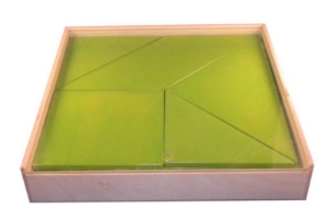 Bild von Luxe Tangram rood in houten kist rood professie Van Dijk Toys