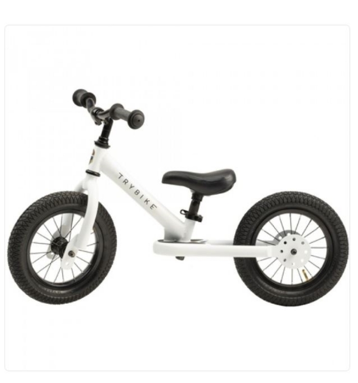 Picture of Trybike 2-wieler loopfiets staal mat wit