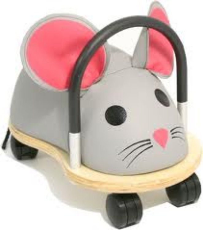 Image de Wheelybug small muis loopwagen met zwenkwielen 1+