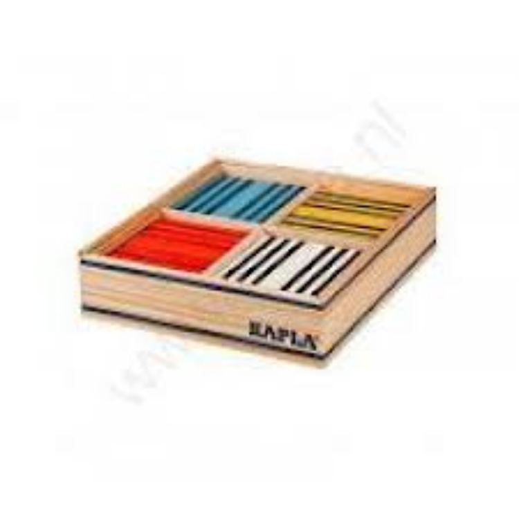 Picture of Kapla, doos, 100 plankjes, 8 kleuren Octicolor