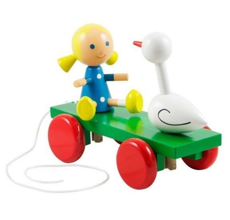 Bild von Trekfiguur meisje met gans