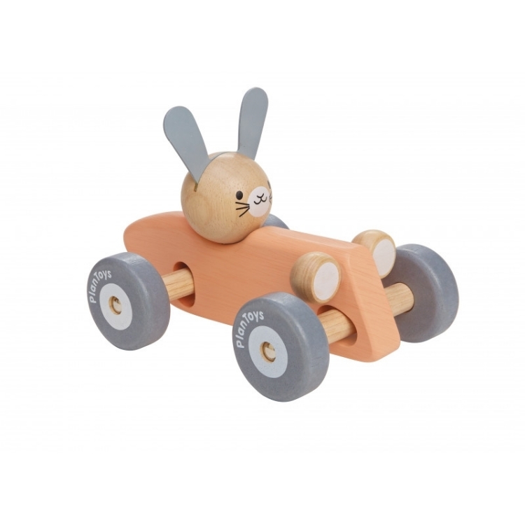 Bild von Raceauto konijn roze 18 cm