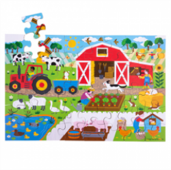 Image de Vloerpuzzel hout Boerderij 48 stukjes 3jr+ Bigjigs