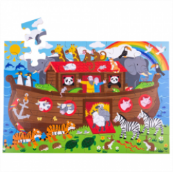 Image de Vloerpuzzel hout Ark van Noah 48 stukjes 3jr+ Bigjigs
