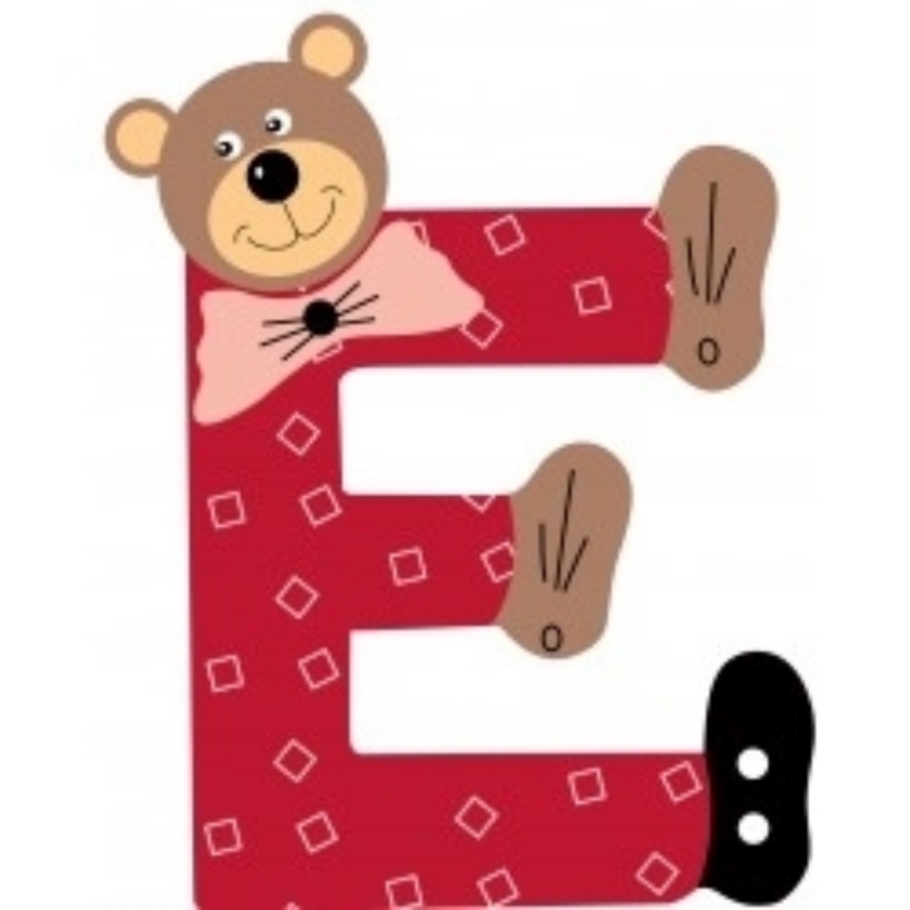 Image de Gekleurde beren letter E