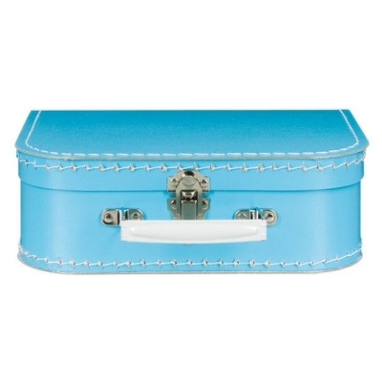 Image de Vintage koffertje licht blauw 25 cm
