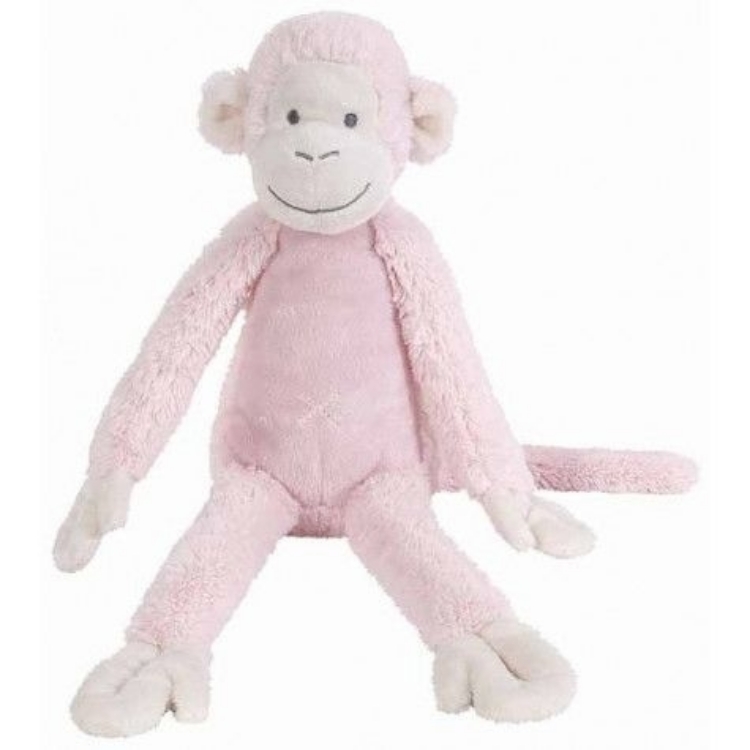 Bild von Knuffel Aap Mickey zacht roze 32 cm Happy Horse