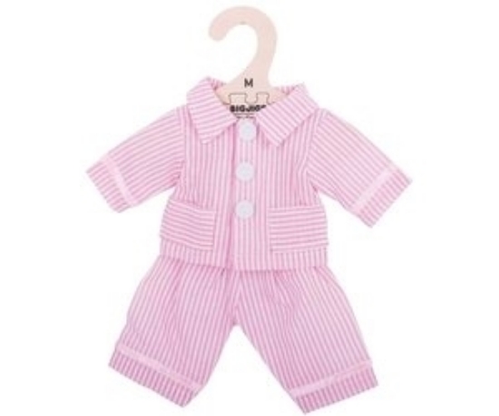 Afbeeldingen van Poppenkleding Pyjama roze (M) 30cm Bigjigs