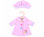 Image de Poppenkleding Roze jasje en muts (M) 30cm Bigjigs