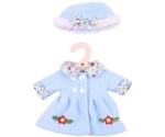 Image de Poppenkleding Blauw jasje en muts (M) 30cm Bigjigs