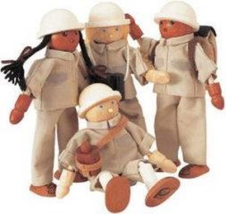 Bild von 4  park rangers buigpoppen poppenhuispoppetjes