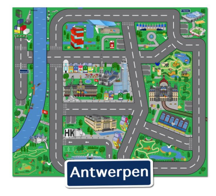 Image de Speelkleed Antwerpen 130x160cm