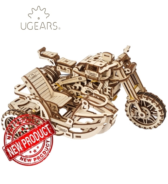 Image de 3d Motorfiets met zijspan