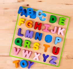 Picture of Puzzel grote stukken Alfabet Hoofdletters - Bigjigs - Vanaf 18 mnd.