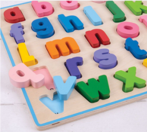 Afbeeldingen van Puzzel grote stukken Alfabet, kleine letters Bigjigs