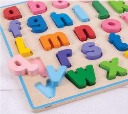 Picture of Puzzel grote stukken Alfabet, Kleine Letters - Bigjigs - vanaf 18 mnd