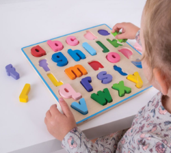 Picture of Puzzel grote stukken Alfabet, Kleine Letters - Bigjigs - vanaf 18 mnd