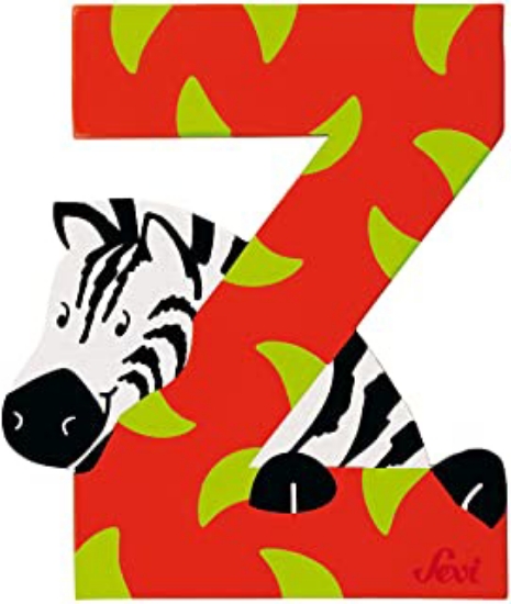 Afbeeldingen van Sevi dierenletter (Z) Zebra