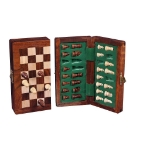 Afbeeldingen van Schaakspel complete set, magnetisch, opklapbaar. Acacia hout. Hoogte koning 58 mm