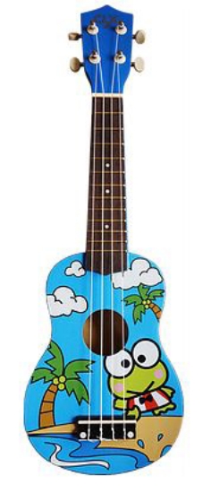 Afbeeldingen van Ukelele gitaar 4-snaren Print Kikker Calista