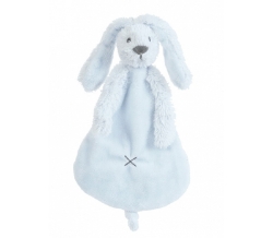Afbeeldingen van Knuffeldoekje Konijn Richie zacht blauw Happy Horse