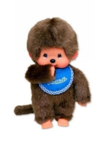 Bild von Monchhichi jongen blauwe slab 20 cm