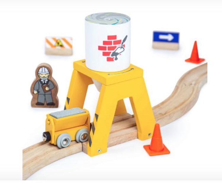 Image de Houten treinbaangebouw Cement silo Bigjigs