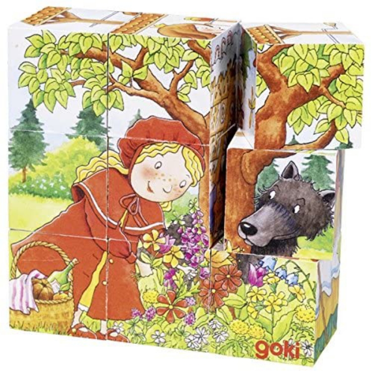 Bild von Kubus blokkenpuzzel 9 blokjes Sprookjes Goki