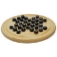 Bild von Solitair houten bord 22 cm met zwarte glazen knikkers