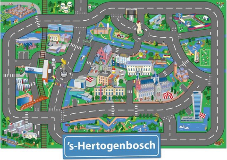 Image de Speelkleed Den Bosch -  's-Hertogenbosch 115 x 175 cm