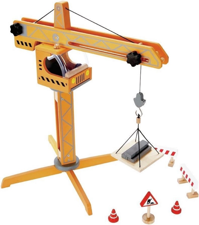 Afbeeldingen van Hijskraan hout 50 x 36 x 12 cm Hape