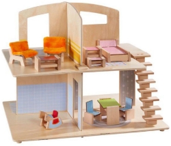 Image de Little Friends  Haba groot gemeubileerd Poppenhuis Stadsvilla